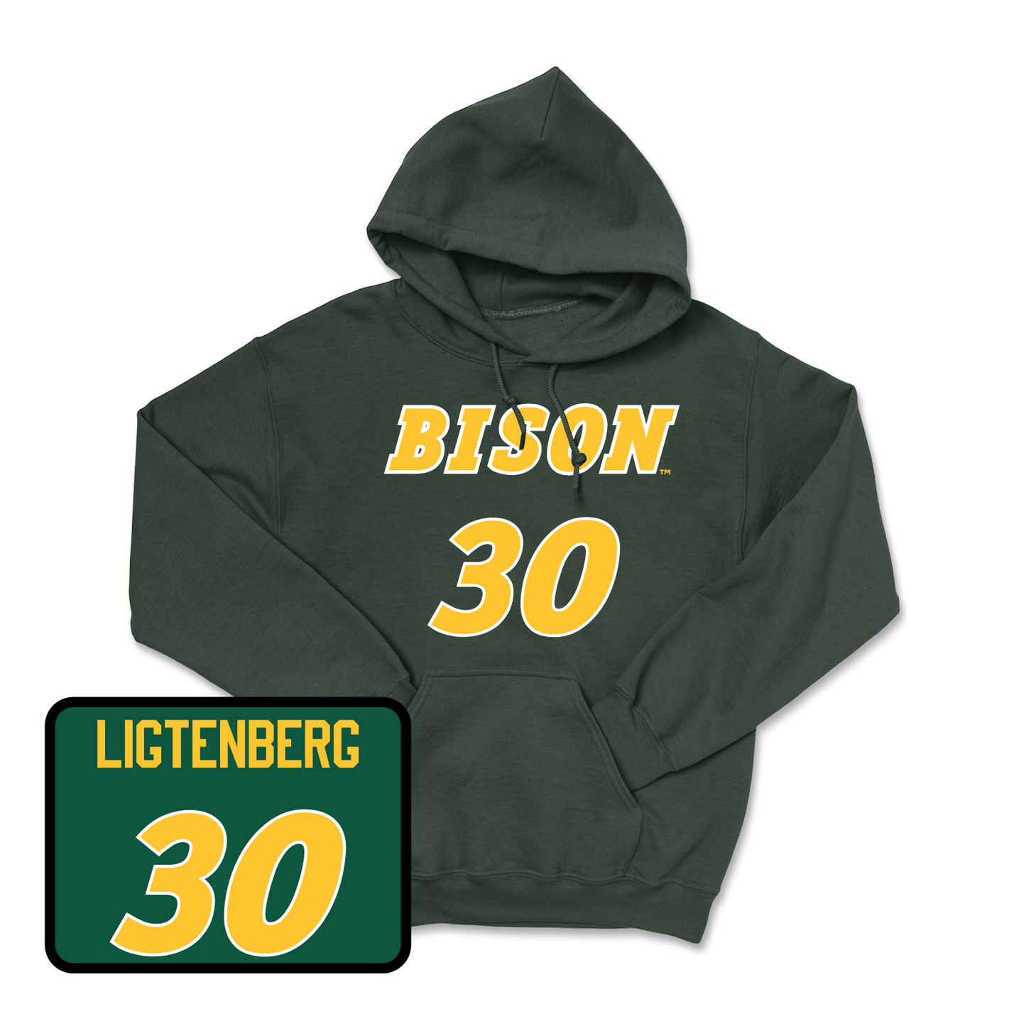 Green Baseball Player Hoodie Youth Small / Reese Ligtenberg | #30