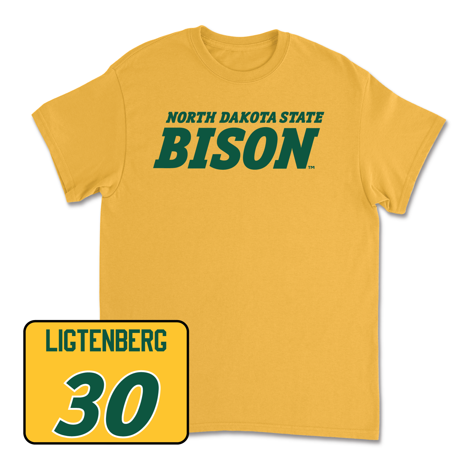Gold Baseball Bison Tee Youth Small / Reese Ligtenberg | #30