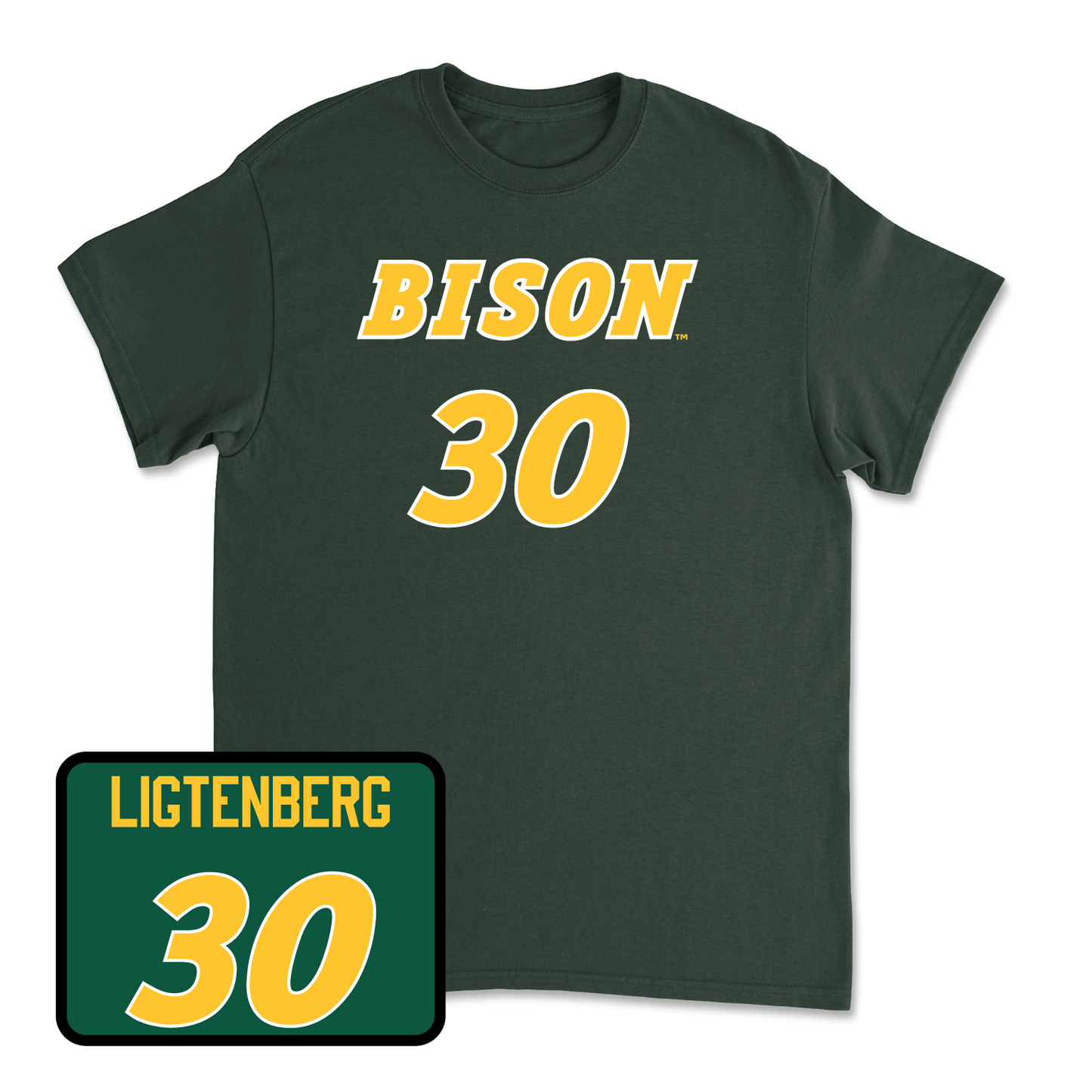 Green Baseball Player Tee Youth Small / Reese Ligtenberg | #30