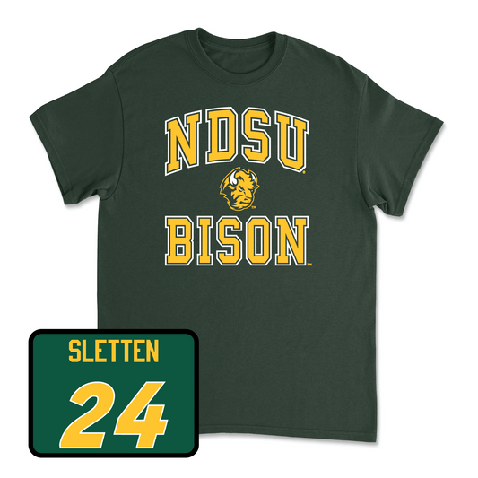 Green Men's Basketball College Tee Youth Small / Ryan Sletten | #24
