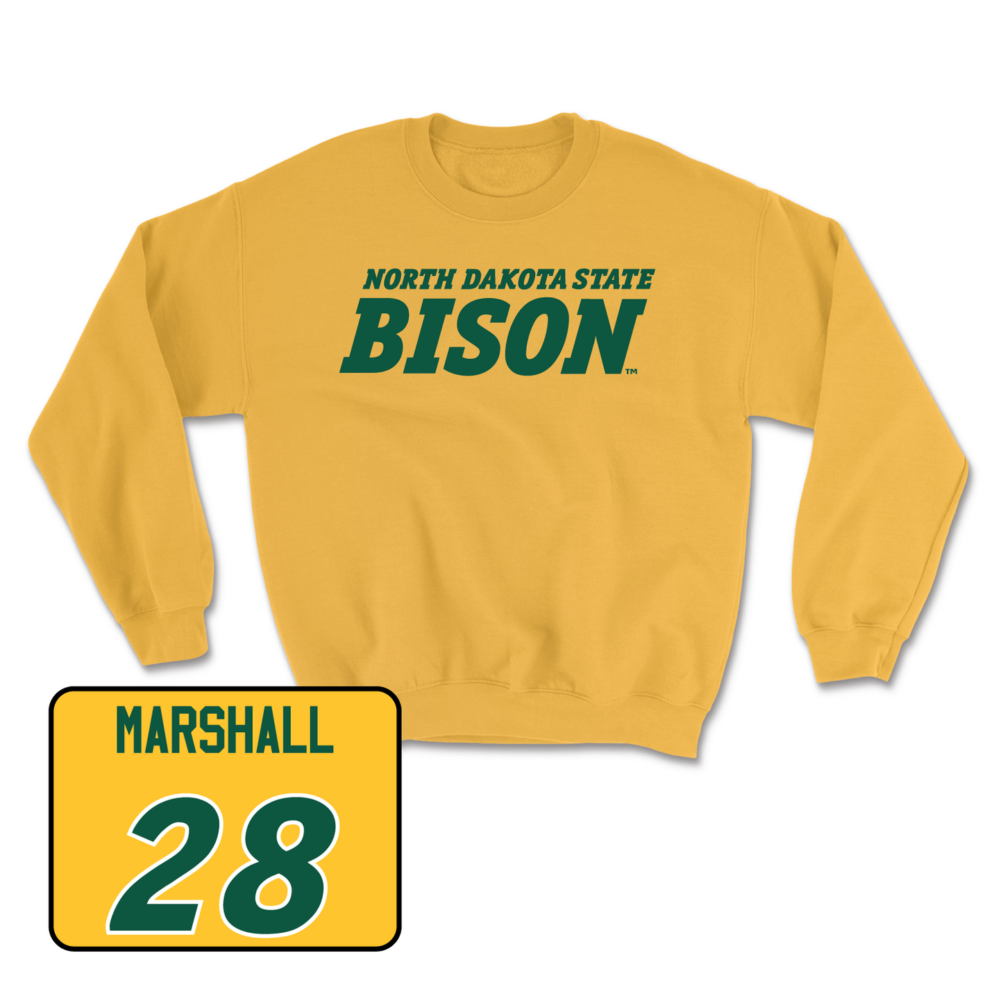 Gold Football Bison Crew 2 Small / TK Marshall | #28