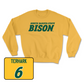 Gold Football Bison Crew 3 Youth Small / Tyler Terhark | #6