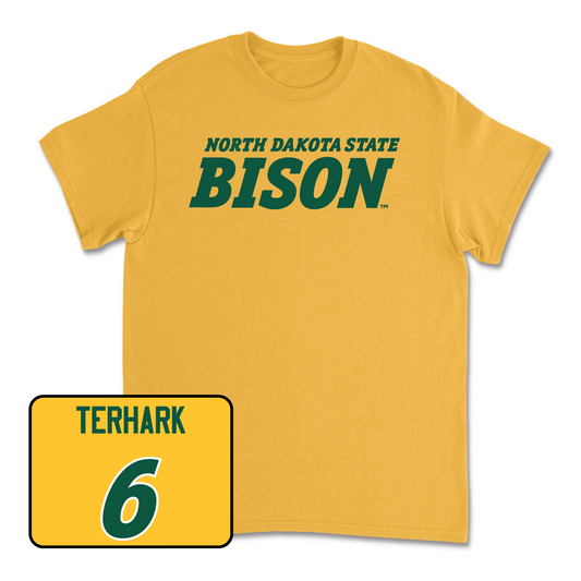 Gold Football Bison Tee 3 Youth Small / Tyler Terhark | #6