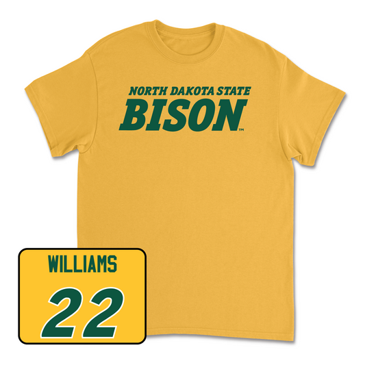 Gold Football Bison Tee 2 Youth Small / TaMerik Williams | #22