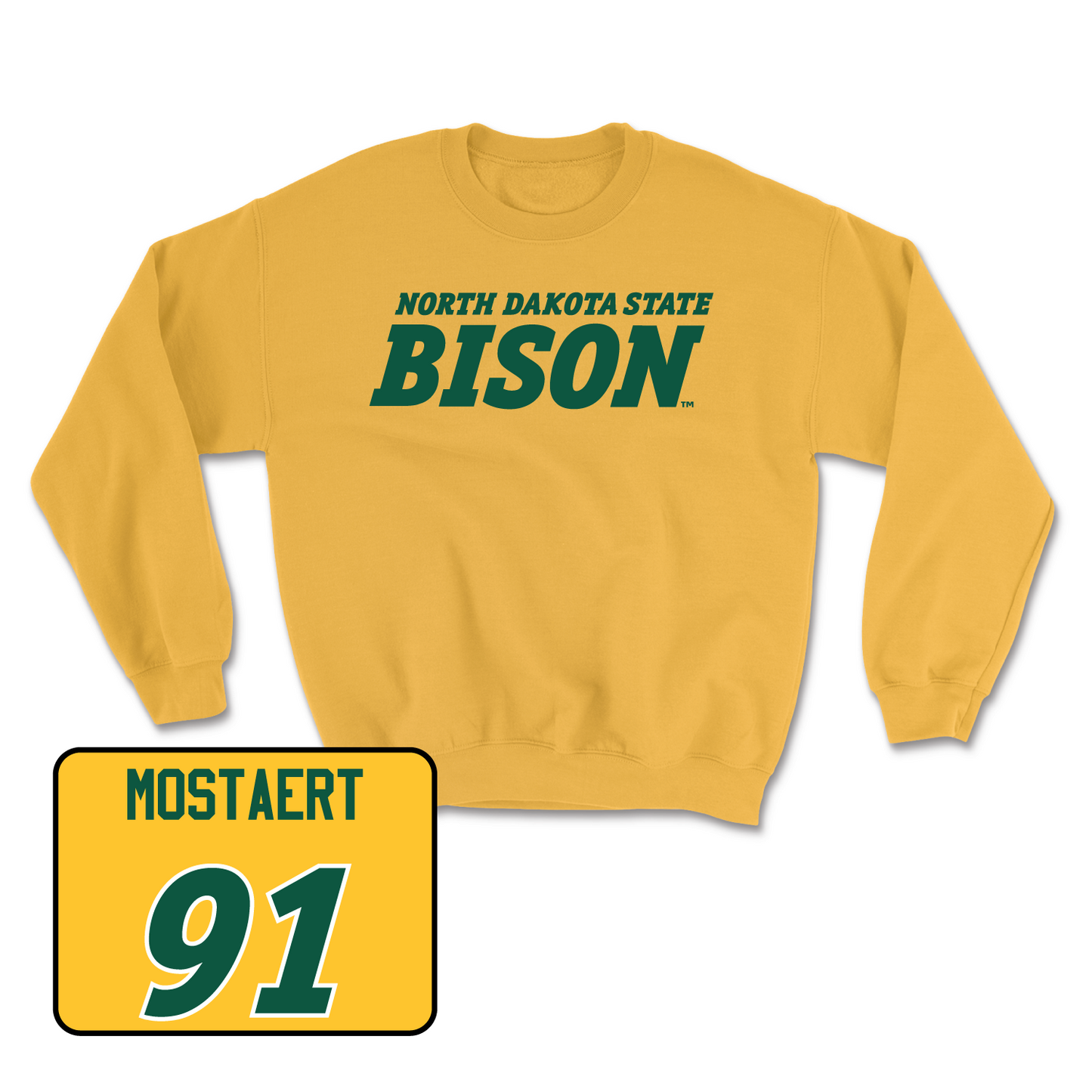 Gold Football Bison Crew 3 Small / Will Mostaert | #91