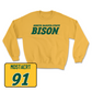 Gold Football Bison Crew 3 Large / Will Mostaert | #91