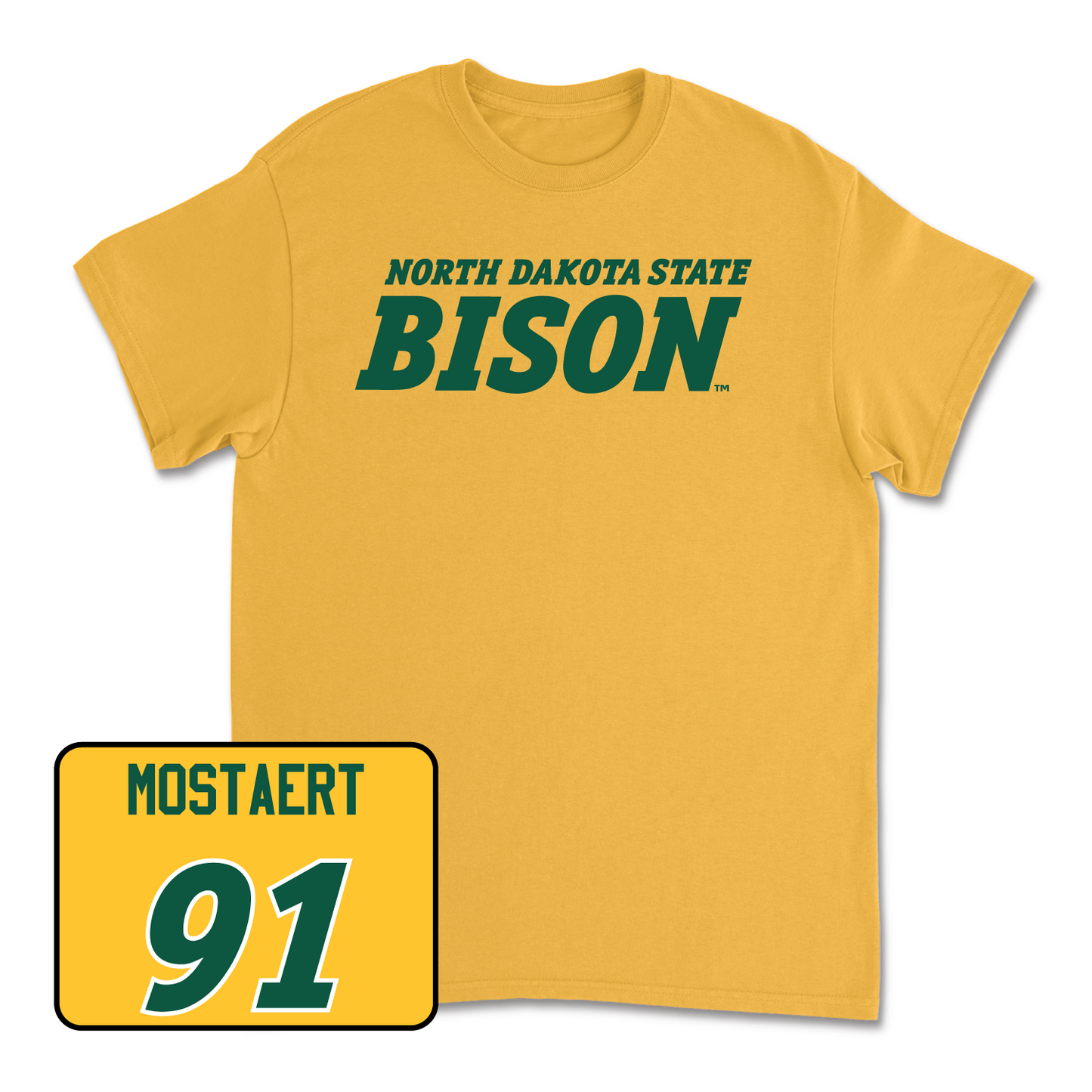 Gold Football Bison Tee 3 Small / Will Mostaert | #91