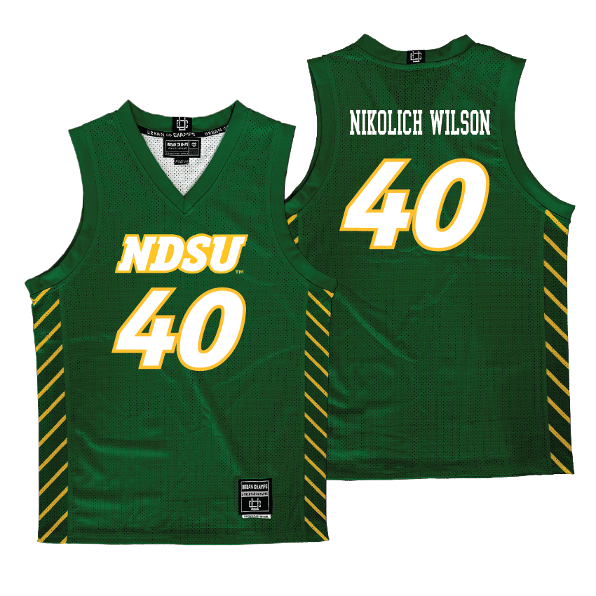 NDSU Men's Basketball Green Jersey - Mark Nikolich-Wilson | #40