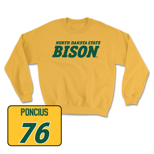 Gold Football Bison Crew - Hunter Poncius