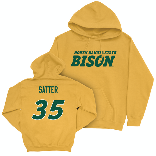 Gold Football Bison Hoodie   - Ryland Satter