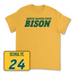 Gold Women's Basketball Bison Tee - Abby Schulte