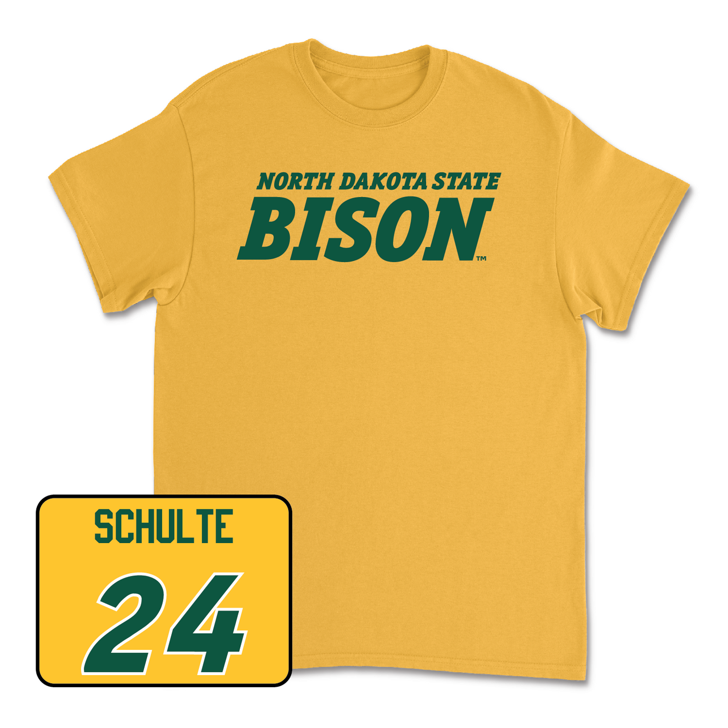 Gold Women's Basketball Bison Tee - Abby Schulte