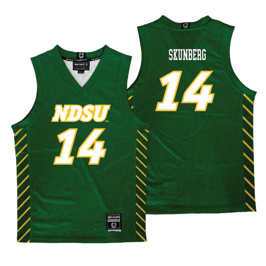 NDSU Men's Basketball Green Jersey - Boden Skunberg | #14
