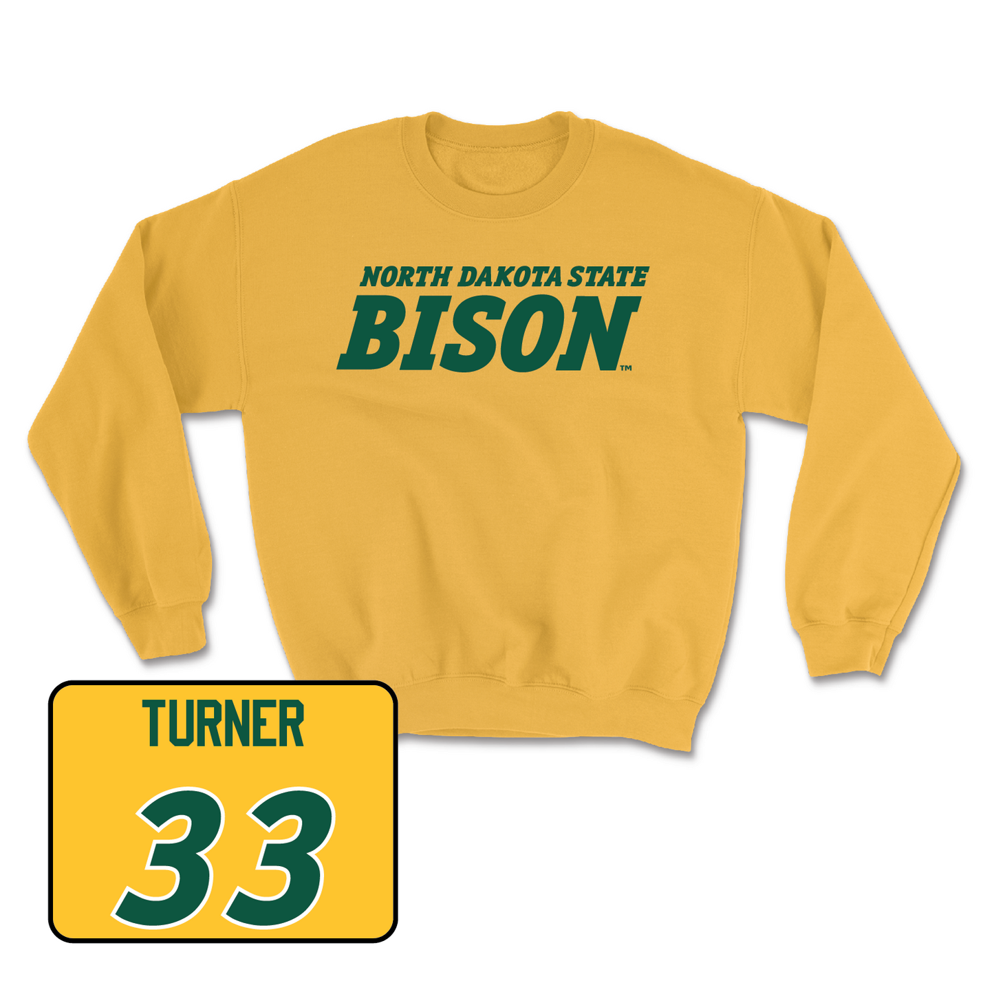 Gold Football Bison Crew - Termaine Turner