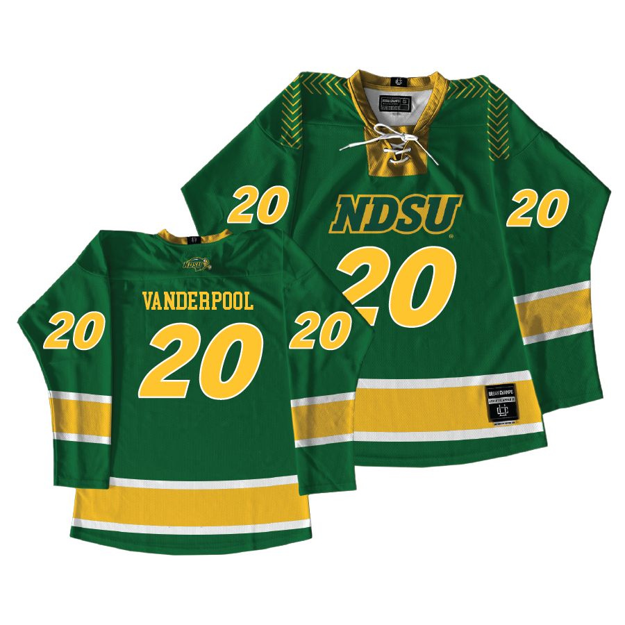 Exclusive: NDSU Women's Basketball Green Hockey Jersey  - Sacia Vanderpool