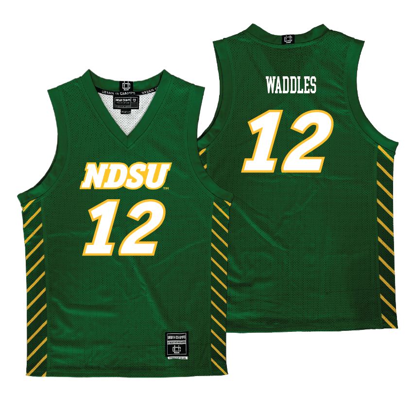 NDSU Men's Basketball Green Jersey - Lance Waddles #12