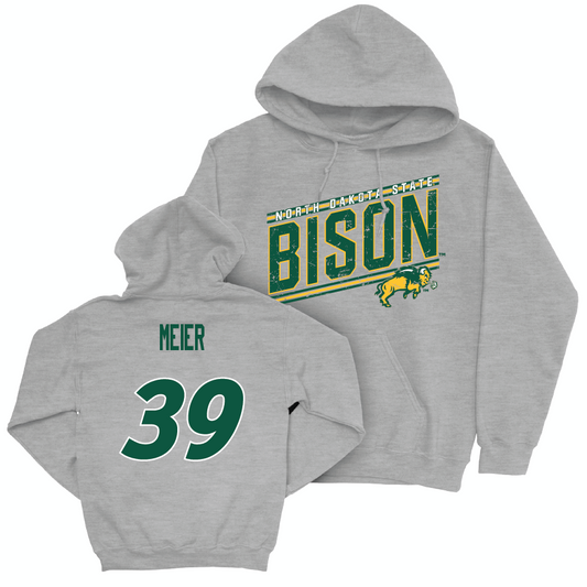 Sport Grey Football Vintage Hoodie  - Landon Meier