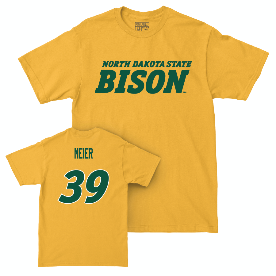 Gold Football Bison Tee  - Landon Meier